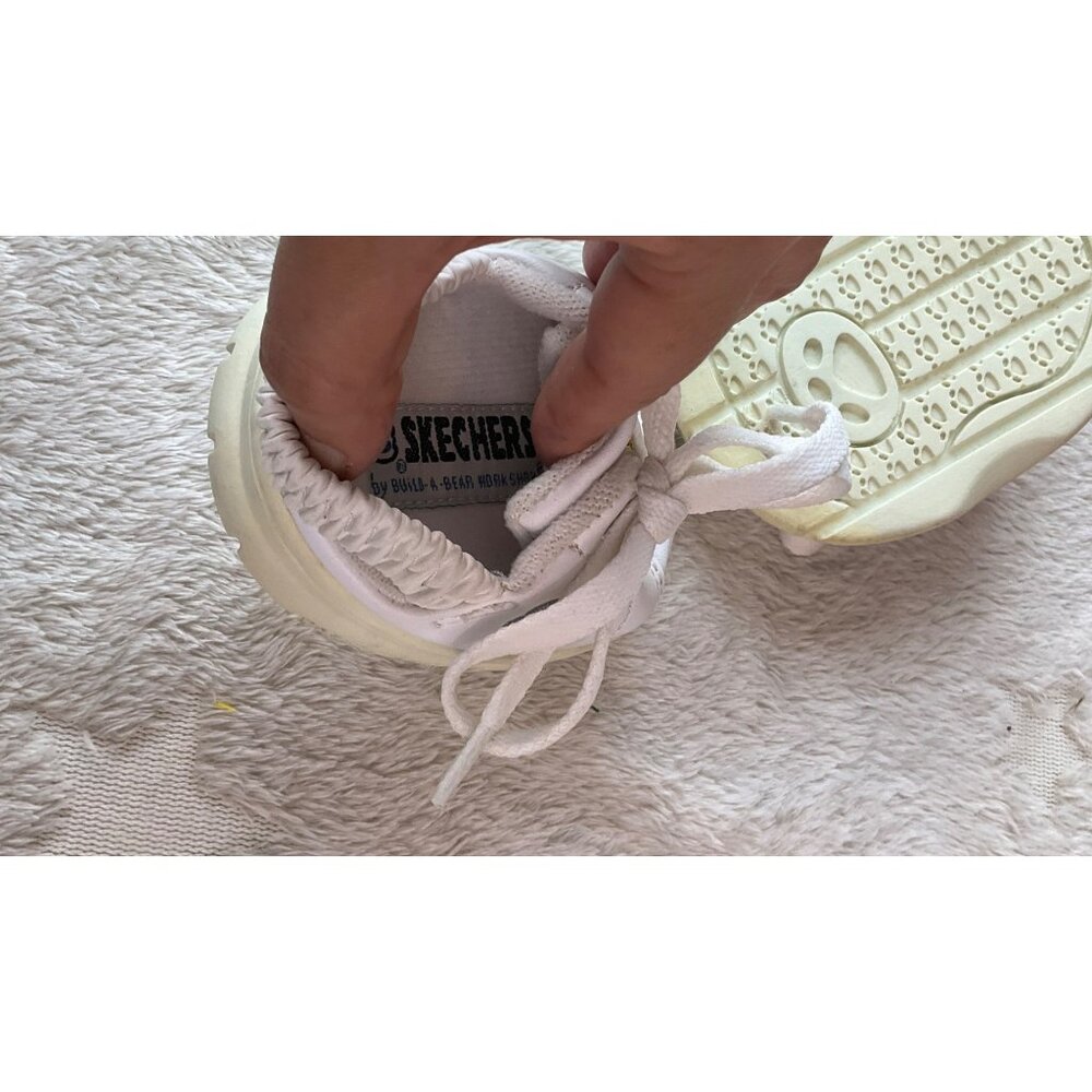 Build A Bear Workshop Skechers Sneakers Shoes White Heart Charm Glitter - Picture 6 of 10